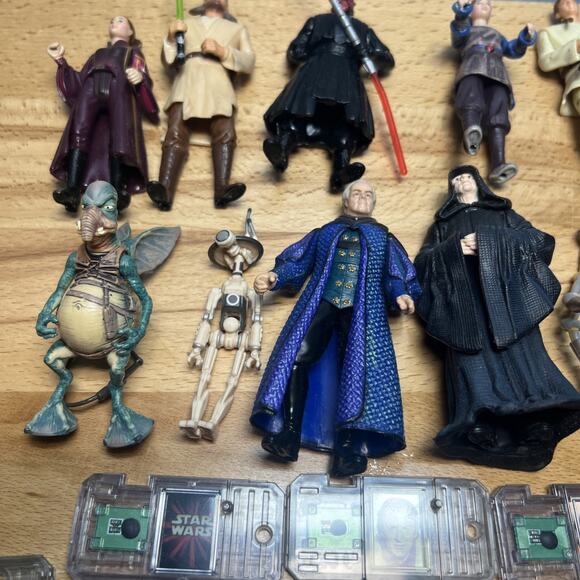 Lot of 15 Star Wars Episode 1 Phantom Figures Darth Sidious Maul Obi 3.75” 1998 - Picture 7 of 11